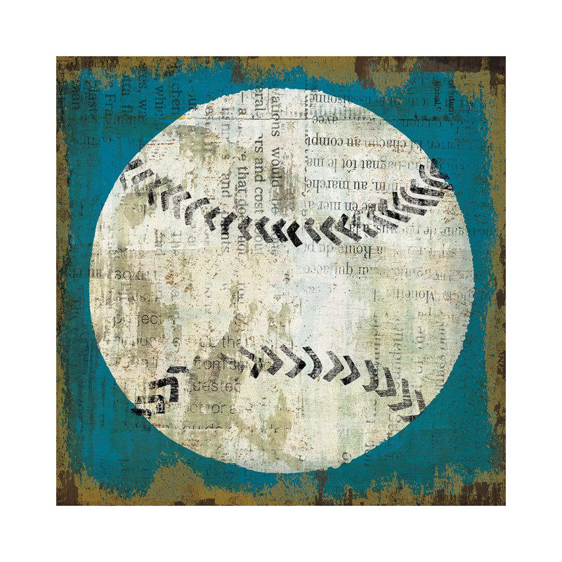 Ball I on Blue 1 Piece Wrapped Canvas Wall Art, 45.72 cm H x 45.72 cm W x 1.91 cm D