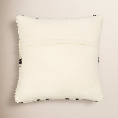 Cyan Geometric Wool Pillow Cover