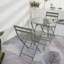 Ensemble bistro 3 pièces de table ronde pliable et chaises-769645461