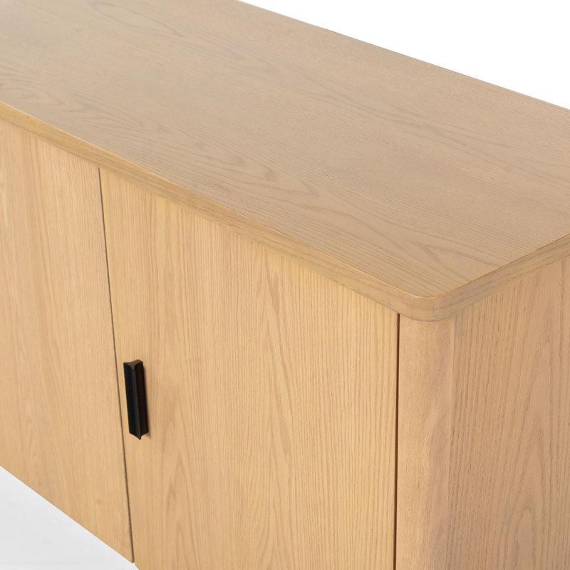 Kaplan Wood 3-Door Sideboard, Natural