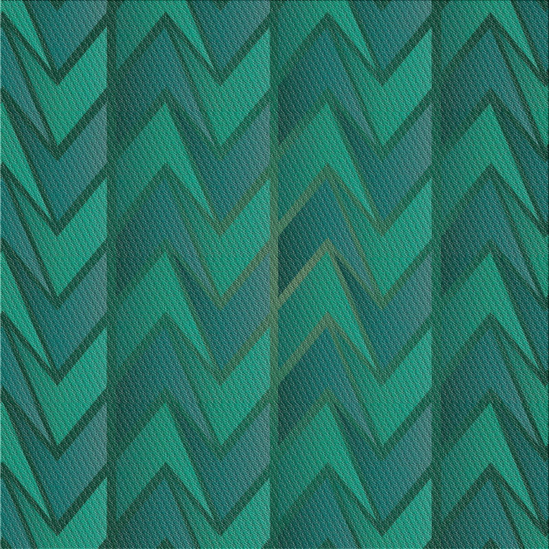 Tapis vert à chevrons Koffler, Carré 6 pi