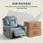 Power Lift Recliner – Massage & Heat, Lay Flat Leather, USB, Cup Holders, Power Headrest, Independent Backrest, Navy-1009350252