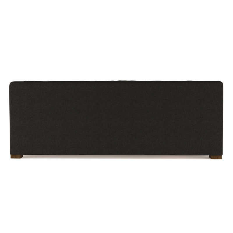 Crosby Slope Arm Sofa, Plush Velvet Chocolate, 32.5" H x 84" W x 43" D, Weathered
