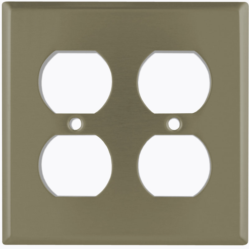 Plaque d'interrupteur en métal, Vert olive