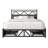 Full Metal Platform Bed With Storage In Natural Oak-396706232-396706182