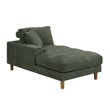 Camanche Channel Stitch Chaise Lounge Wade Logan Fabric: Cognac Brown