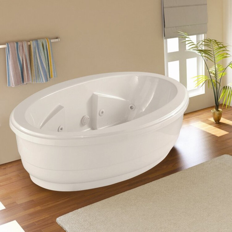 Nina 72'' L Bathtub, Bone, Matte Black