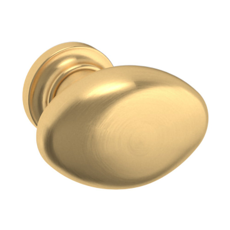 4910 Oval Knob, Satin Brass