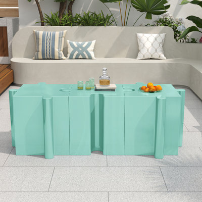 Table de casse-tête artistique, tables d'appoint modulaires à conception emboîtable pour l'intérieur et l'extérieur