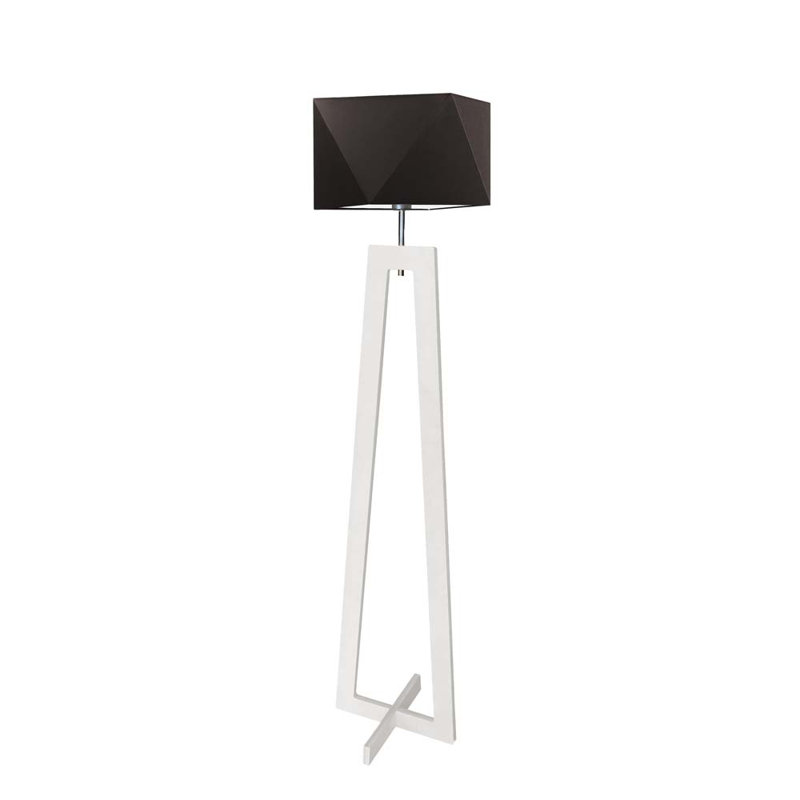 Ayaab 152cm Traditional Floor Lamp, White, Brown