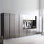 Cabinet de rangement mural gris métallique Series. Fermeture en douceur, zone très profonde, eau et chaleur, finition égratignure, tableau de classement E0, 2 fois plus épais, décoration élégante, fabriqué en
