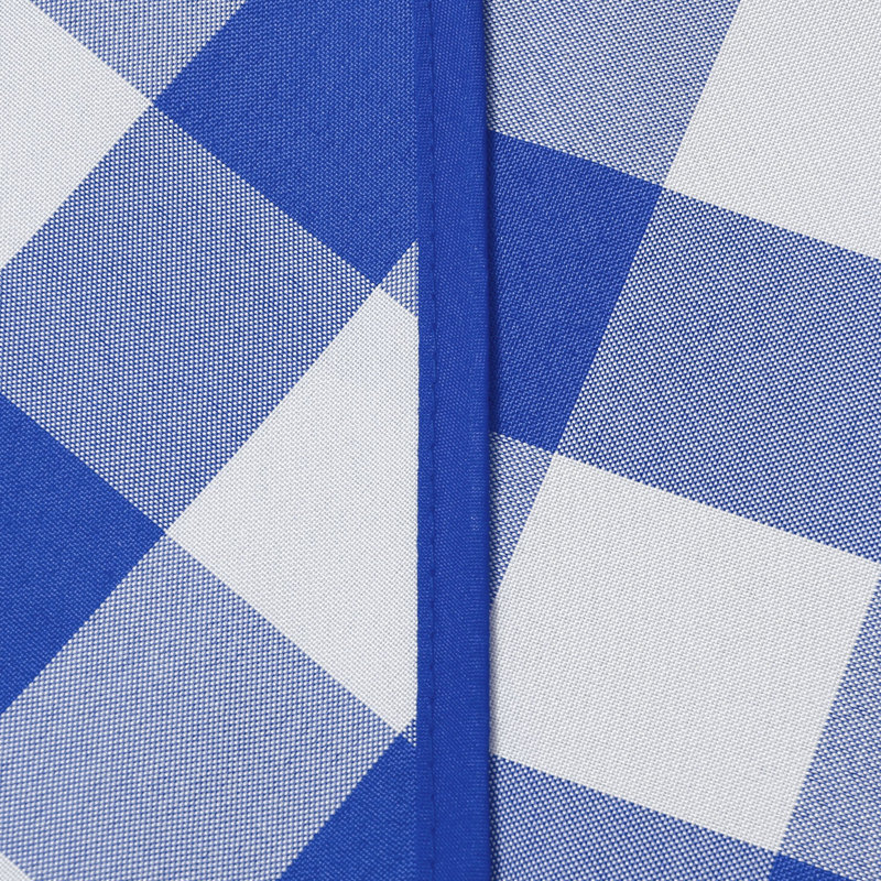 Renah Round Plaid Tablecloth, Blue