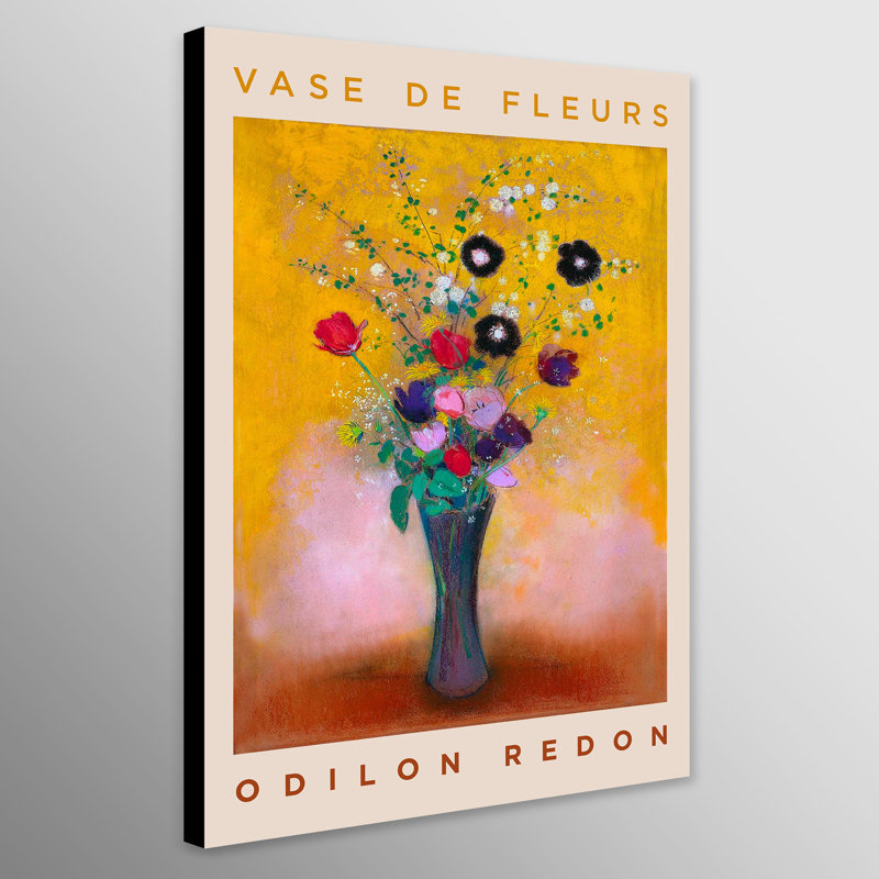 Vase De Fleurs by Odilon Redon - Wrapped Canvas Art Prints, 117 cm H x 84 cm W
