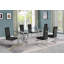 Ensemble de salle à manger en verre trempé transparent de 94 po x 46 po avec chaises en velours Hornick-1524866619-1504725746-1505097013