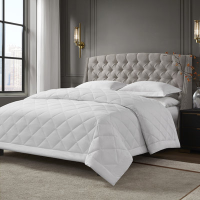 Cotton White 100% Breathable Cotton Shell Antimicrobial Premium Full/Queen Blanket