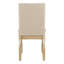 Ensemble de 4 chaises de salle à manger en bois massif avec sièges rembourrés TREXM, finition bois naturel délavé-129230155