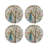 Resplendant Quesal White Round Beaded Placemat Smooth