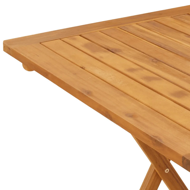 Lansen Square Acacia Folding Outdoor Dining Table , 70cm cm W 70cm cm D