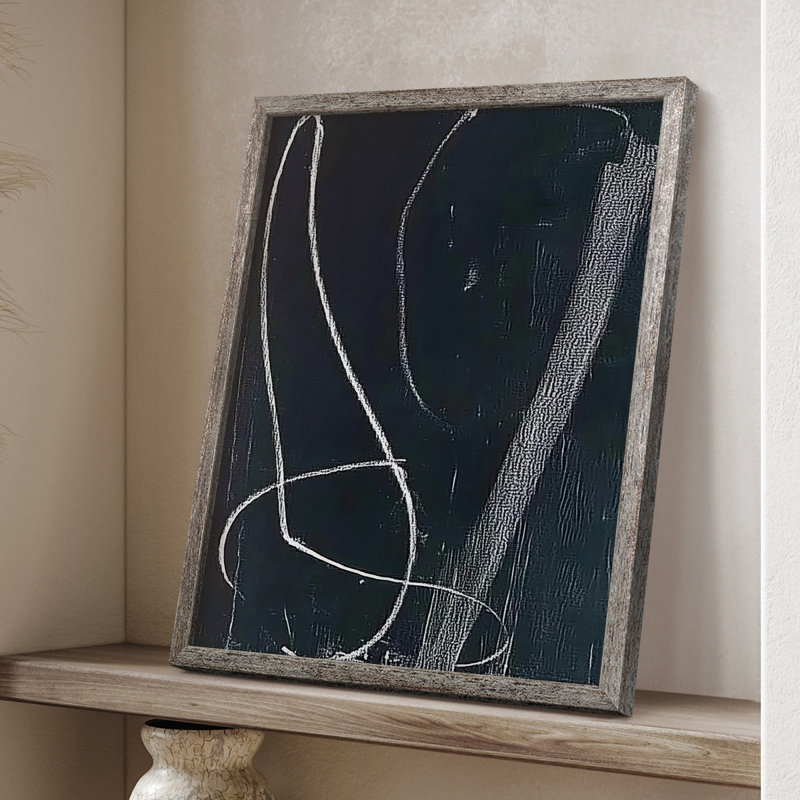 Série ABSTRACT DCVII, reproduction encadrée - bois massif, H 11 po x l 9 po