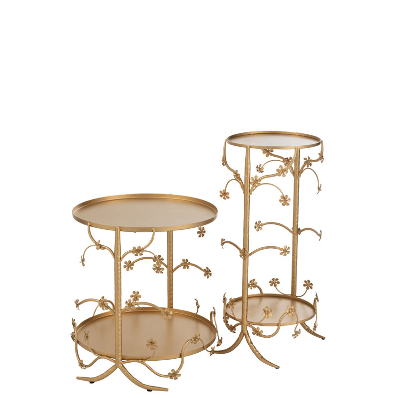 Sherley Floor Shelf Nesting Tables