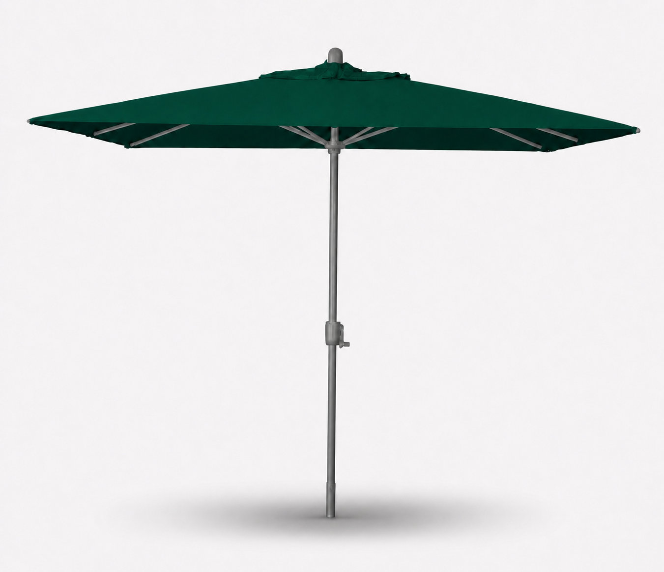 Olivier 9.7' Umbrella, Starring Gray, Canvas Forest Green Sunbrella® Canvas