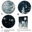 «Winter Pine Tree Starry Night Sky I», reproduction sur toile encadrée-685172184-685172183
