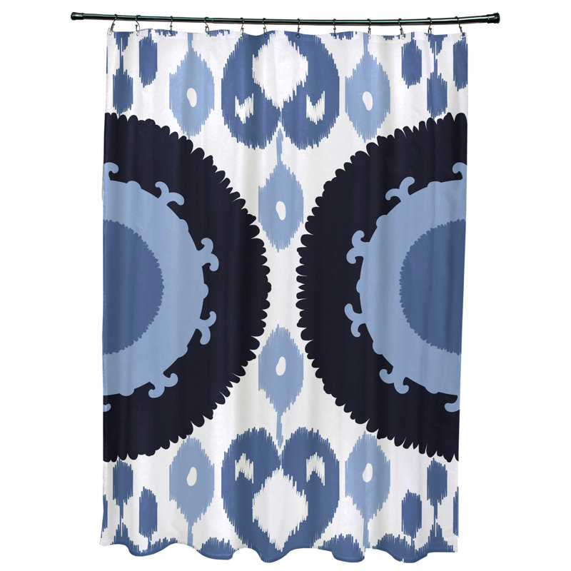 Rideau de douche Boho, Bleu marine