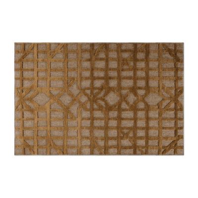 Tapis brun intérieur et extérieur Trellis