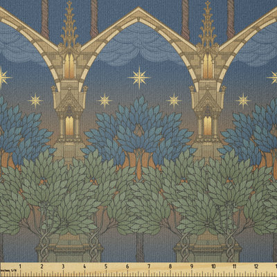 Deavin City Architecture in Night Multi-Purpose Fabric