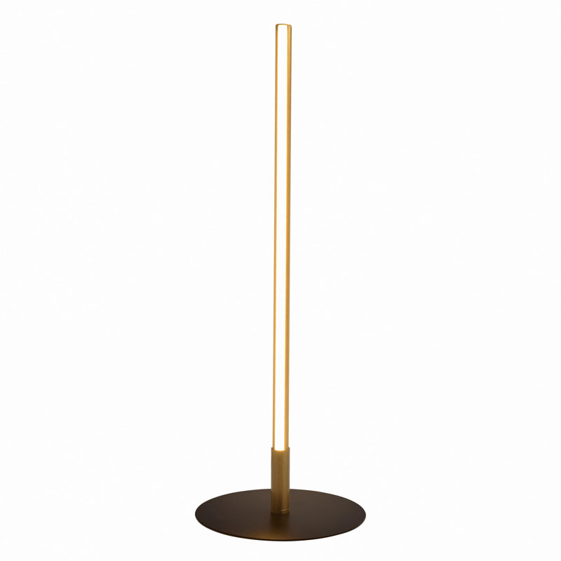 Lampe de table DEL Dimond noire avec interrupteur marche / arrêt, base ronde en métal