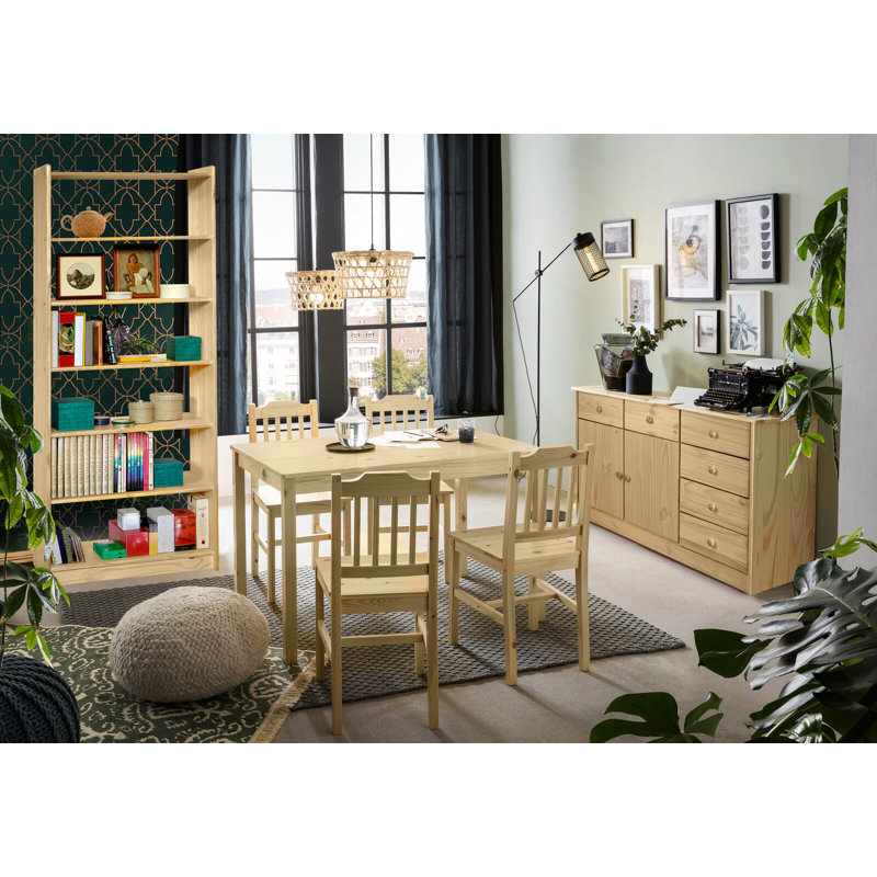 Hallowell 80cm W Solid Wood Standard Bookcase, (5 shelves) 200cm H x 80cm W x 30cm D