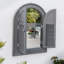 Caley Wood Flat Wall Mirror