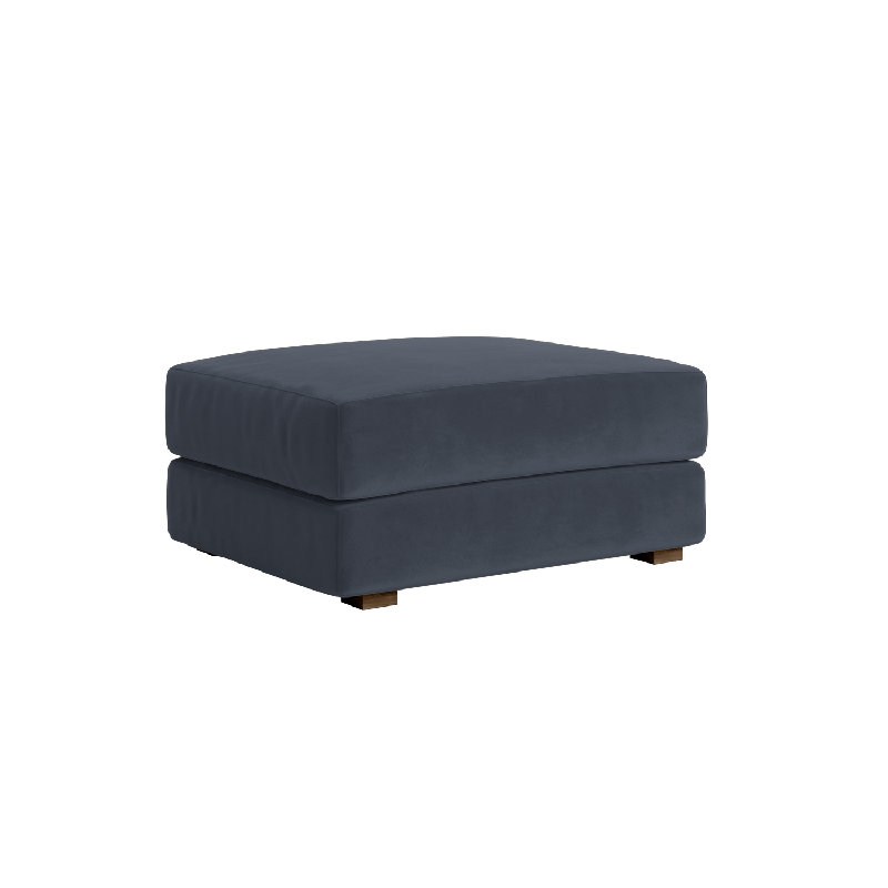 Elevate Ottoman, Ash Recycled Velvet