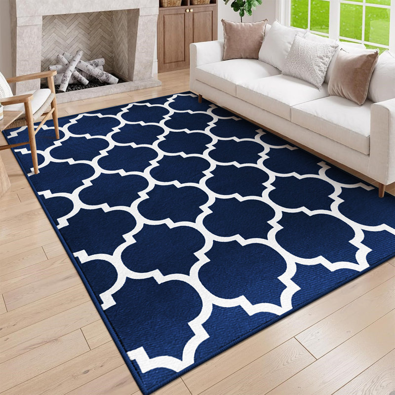 Oriental Machine Tufted Shag Area Rug, Rectangle 40 x 60 cm