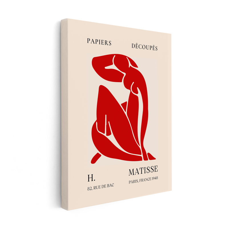 Henri Matisse - rouge nu, Unframed, Canvas, 12"H x 16"W