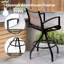 Tabouret de bar pivotant en aluminium 28,3 po avec coussin Sunbrella Moonya-2048710785