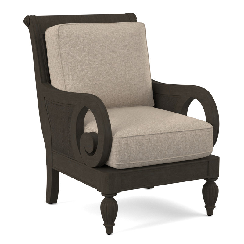 Grand View 71.12Cm Wide Armchair, Eggshell Crypton Performance; 0884-93, Sea Glass Finish
