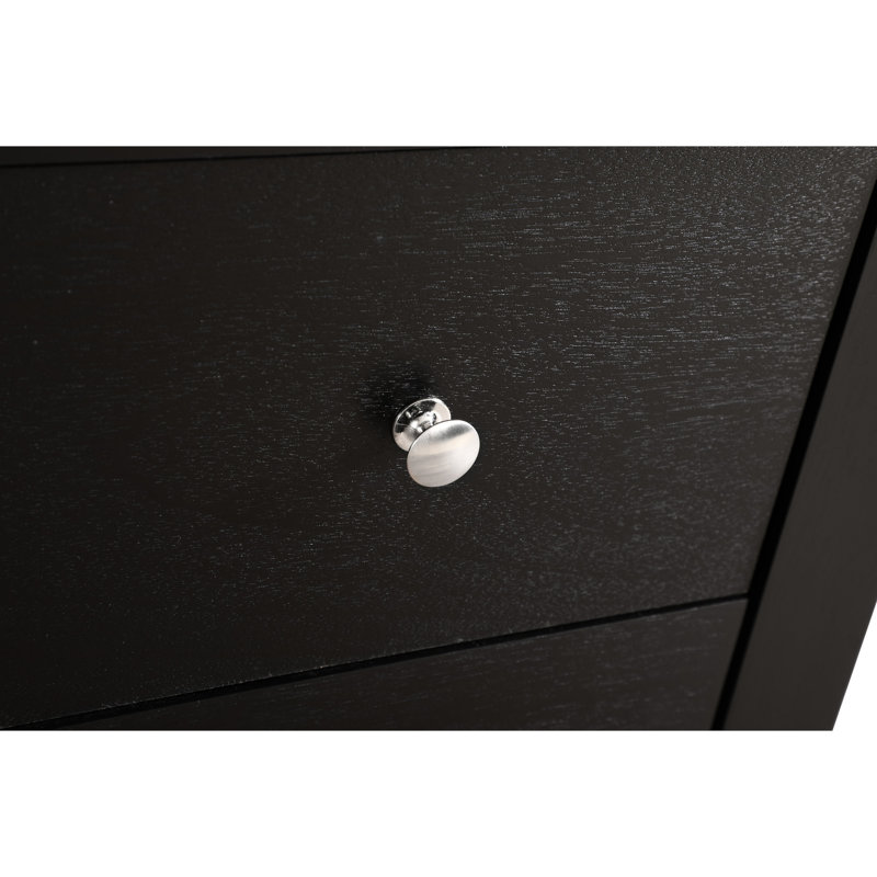 Coffre à média noir pour chambre G2450 - Panneau de particules avec supports intérieurs et latéraux en bois manufacturé
