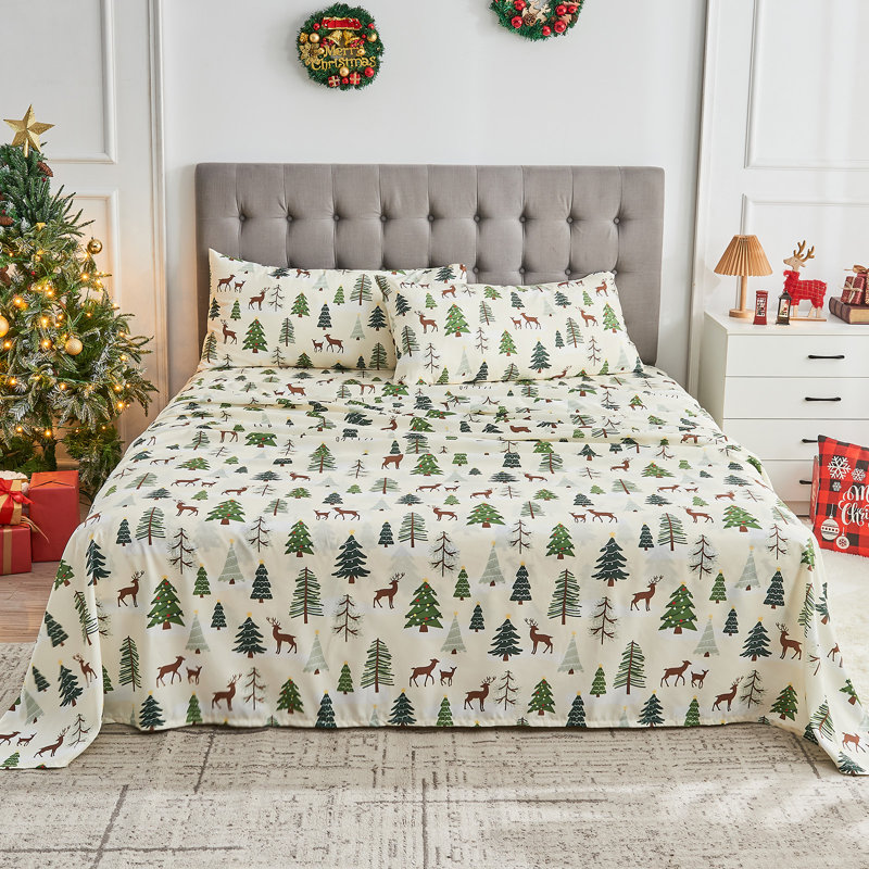 Ensemble de draps 4 po Gogreen, à draps profonds, 14 po, ensemble de draps en microfibre ultra douce et respirante, ensemble de draps de luxe pour hôtel