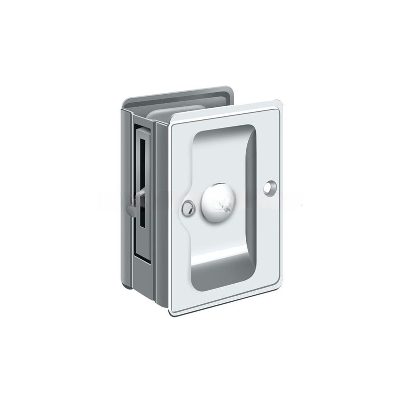 Pocket Door Hardware, Polished Chrome