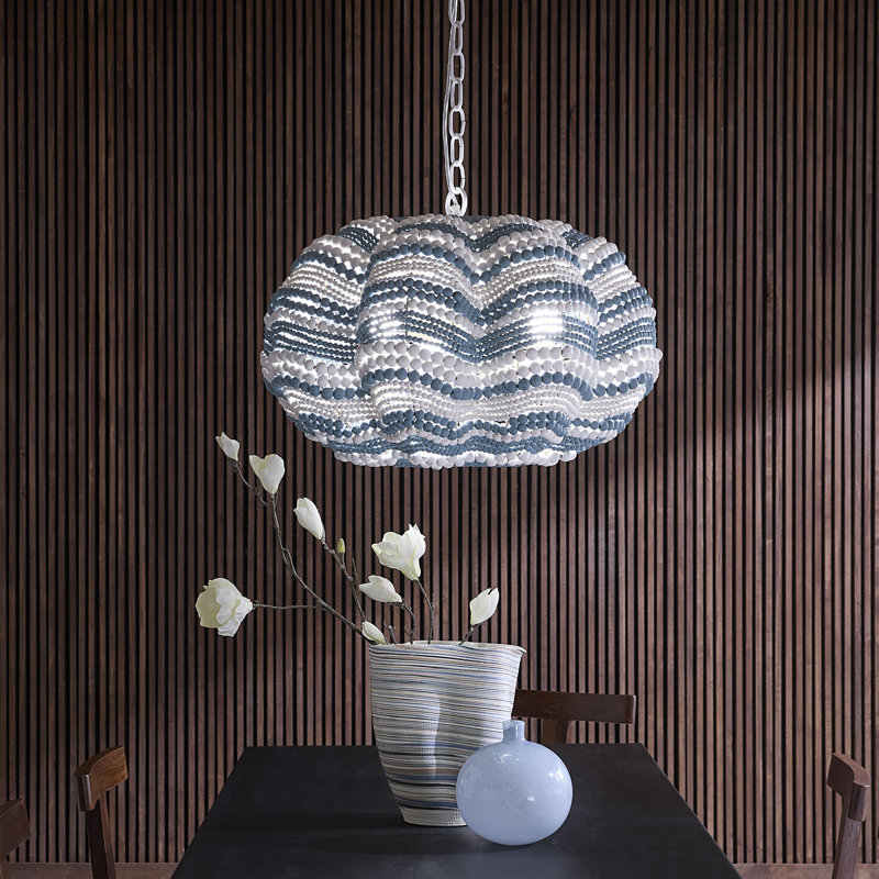 Clamshell 3 - Light Chandelier, Blue
