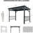 6.5X12ft Hardtop Grill Gazebo, Outdoor BBQ Gazebo With 2 Side Shelves And Sloping Galvanized Steel Roof, Metal Permanent Grill Canopy With Ceiling Hooks For Patio, Lawn, Backyard, Deck, Gray-123826873