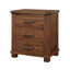 Ensemble de table de chevet rustique en bois massif récupéré à trois tiroirs Rustic