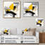 «Fragments of Feeling Yellow and Grey III», reproduction d'art murale abstraite-613041637-613041626