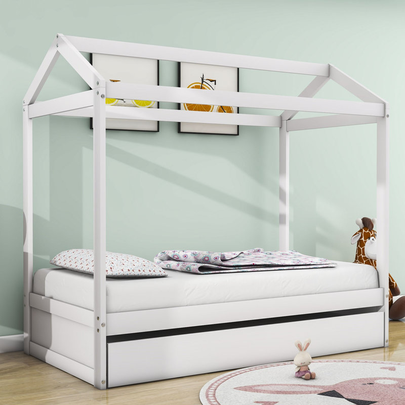Lit plateforme simple avec lit gigogne