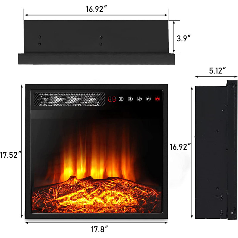 Pugmire 17.8'' W Electric Fireplace