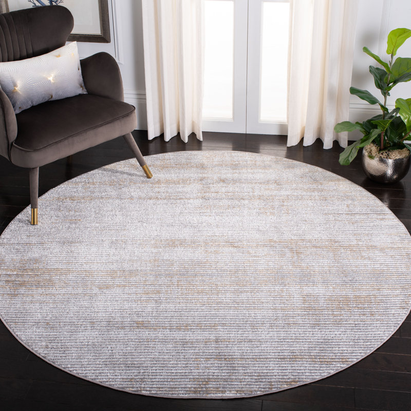 Orchard Performance Abstract Rug, Round 6'7"