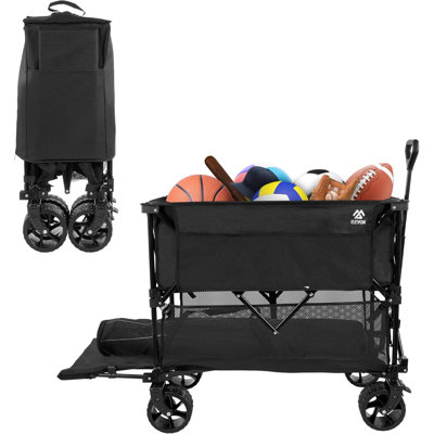 Large capacity Heavy Duty Steel Frame Collapsible Utility Cart