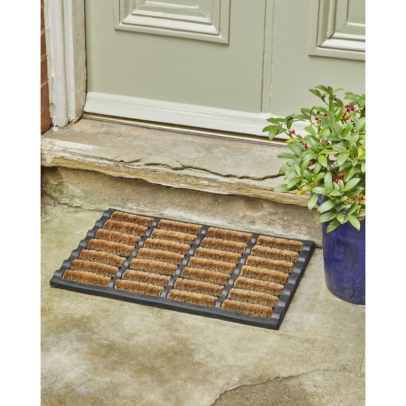 Necmiye Non-Slip Striped Outdoor Doormat