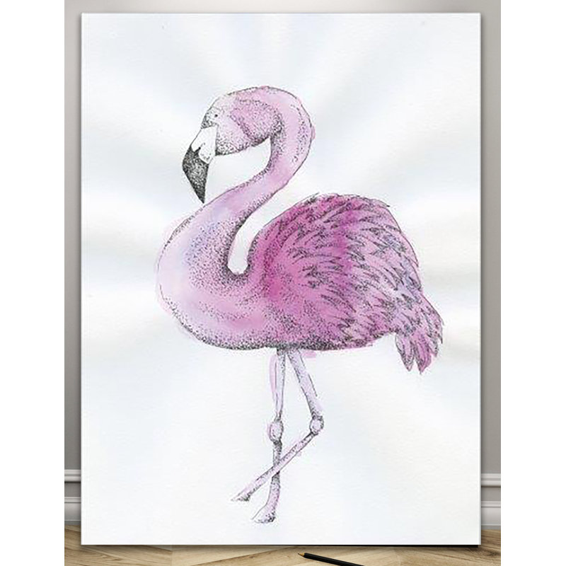 Flamingo 1 Piece Wrapped Canvas Painting, 81cm H x 61cm W x 4cm D